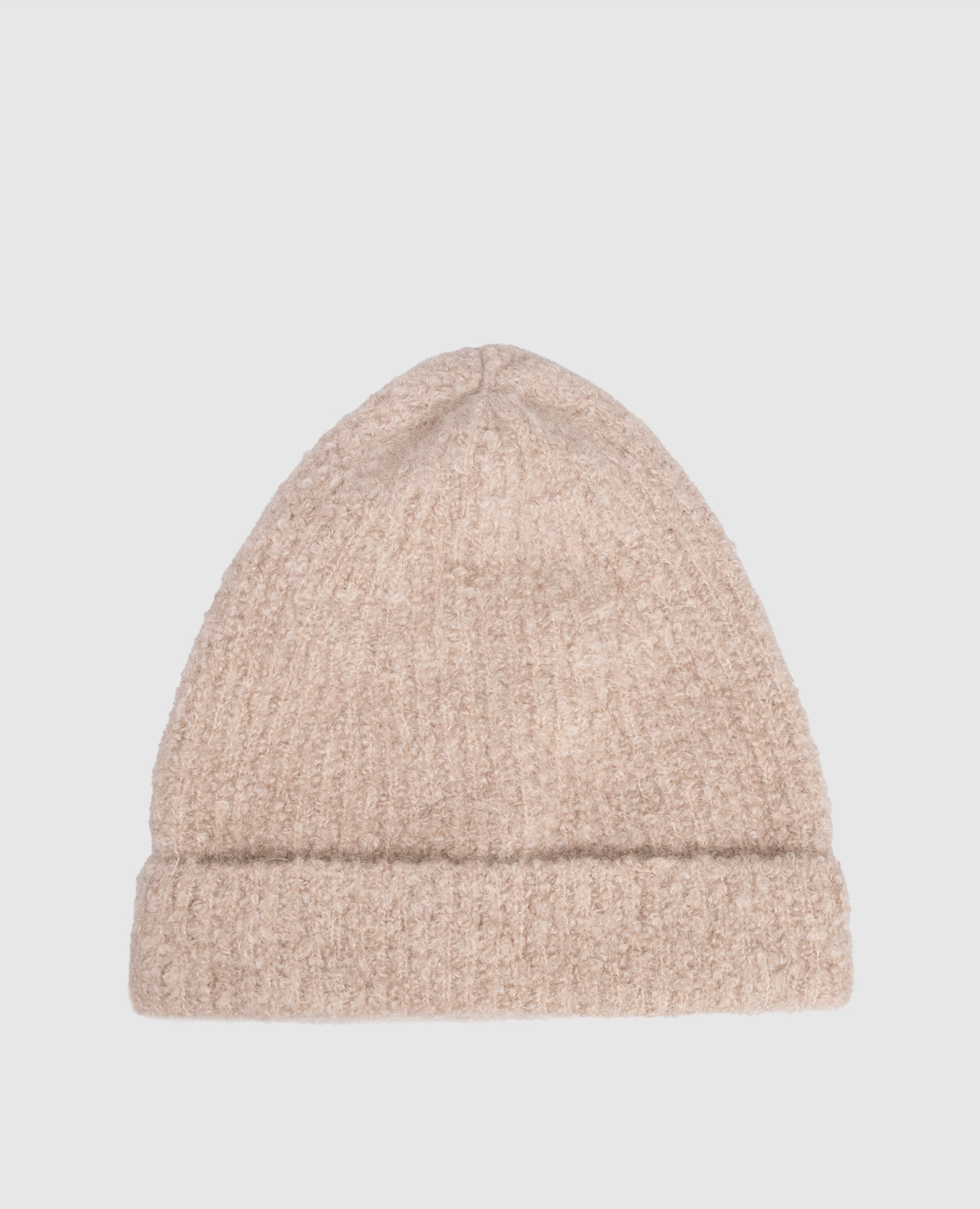 Beige hat made of cashmere, alpaca wool and silk The Row