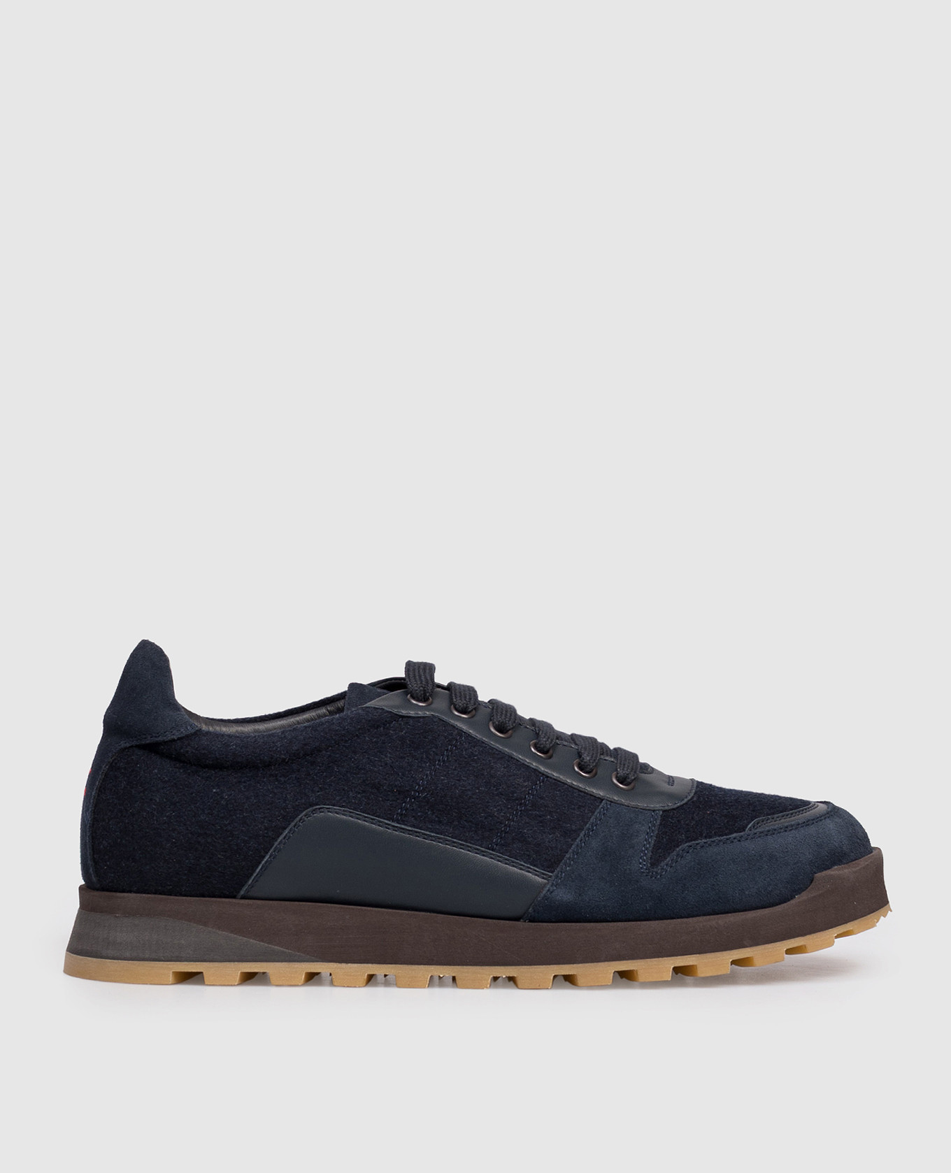 Blue combination sneakers with emblem ISAIA