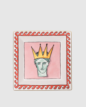 Ginori 1735 Journey of Neptune White Porcelain Square Plate 017RG02FG6836LX0245