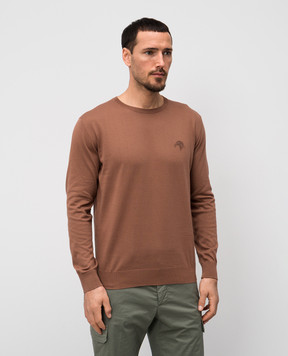Stefano Ricci Brown jumper with logo emblem K313030G01F25145