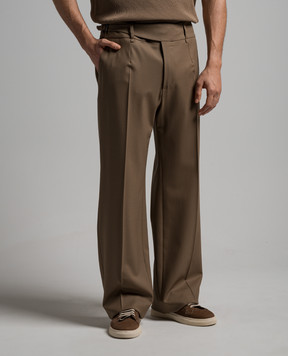 Dolce&Gabbana Brown pants made of wool GP07DTFUBGC