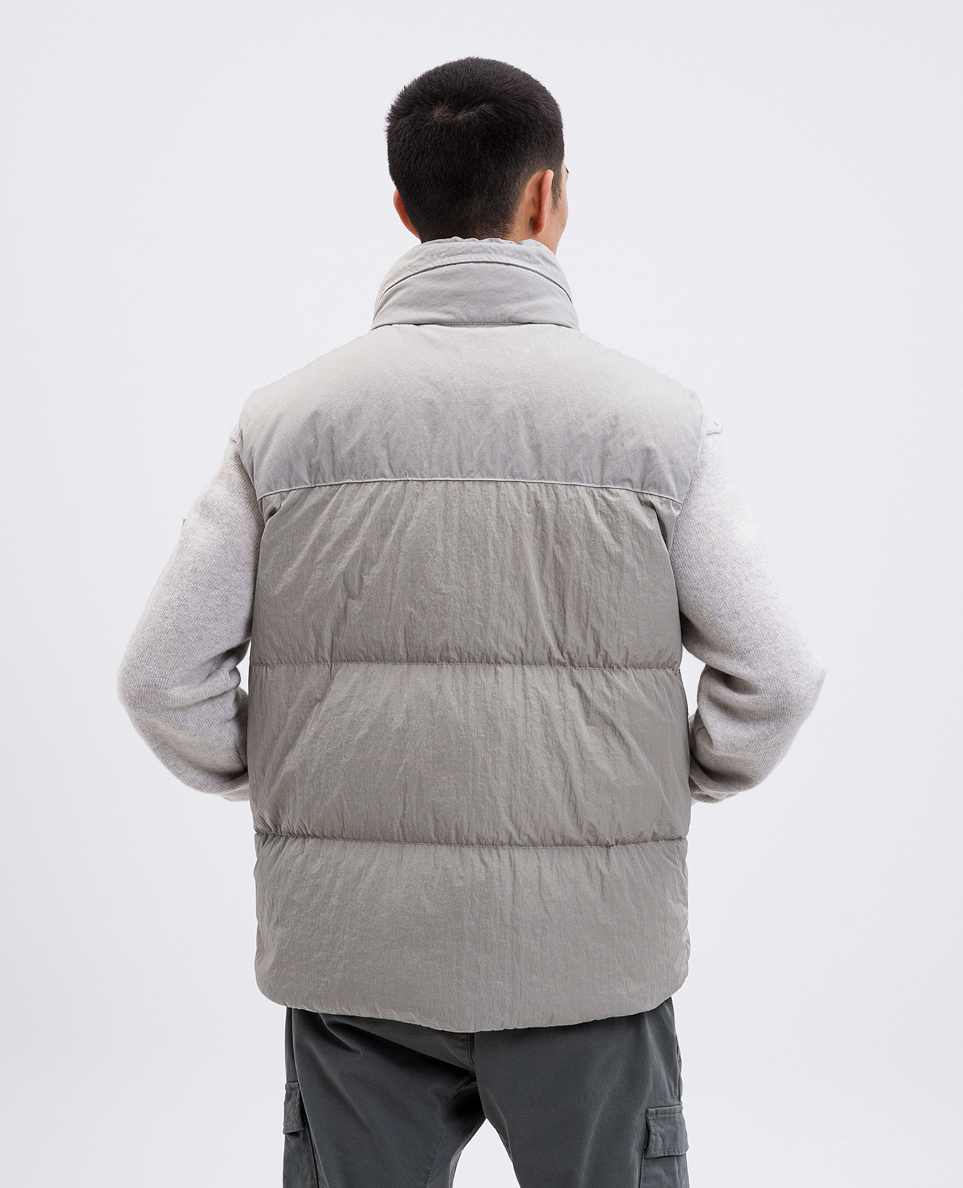 

Down vest with logo C.P. Company, Grey