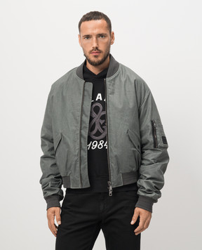Dolce&Gabbana Gray logo bomber jacket G9BBMTFU4L4