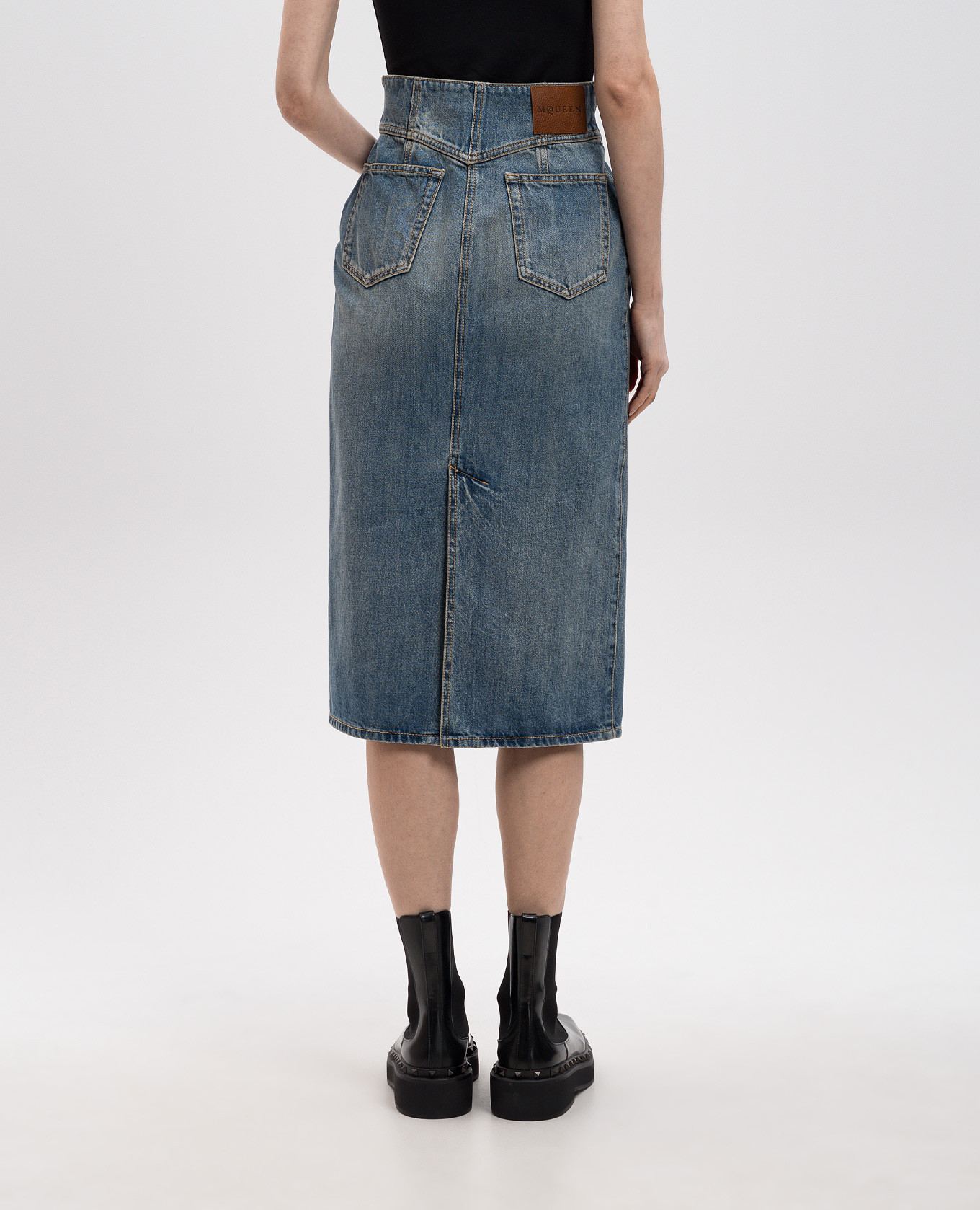 

Blue midi skirt with asymmetric top Alexander McQueen