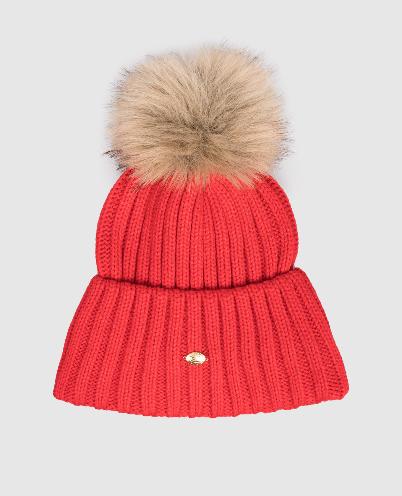 Red UNA hat with wool Goldbergh