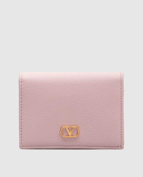 Valentino Pink leather wallet with Vlogo Signature emblem 6W0P0AJ3SNP