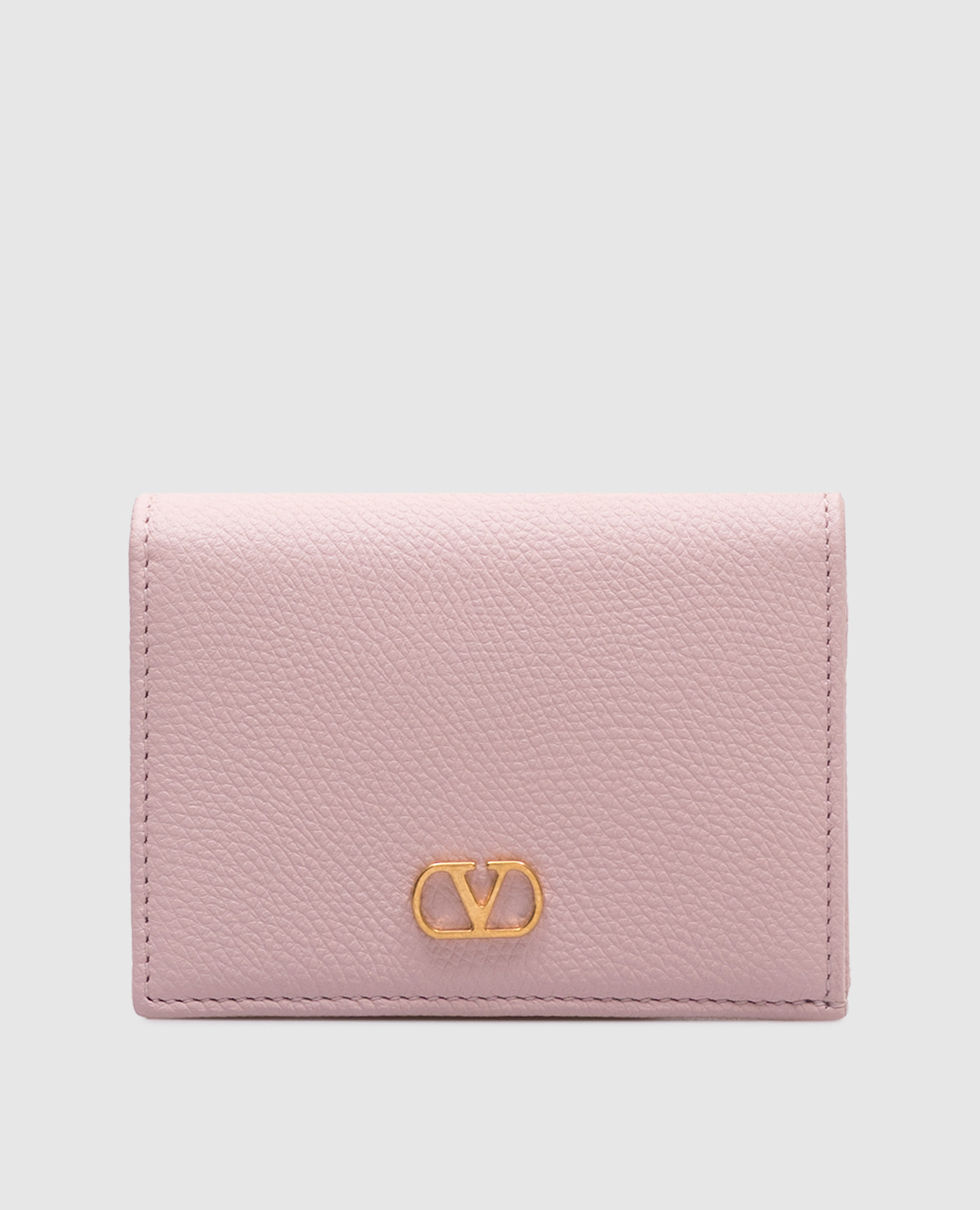 

Pink leather wallet with Vlogo Signature emblem Valentino