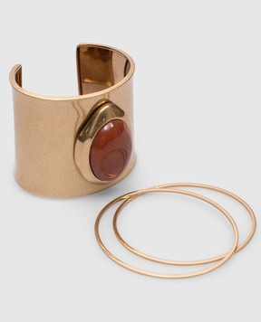Ermanno Scervino Gold bracelet with cabochon stone D463X701ZYI