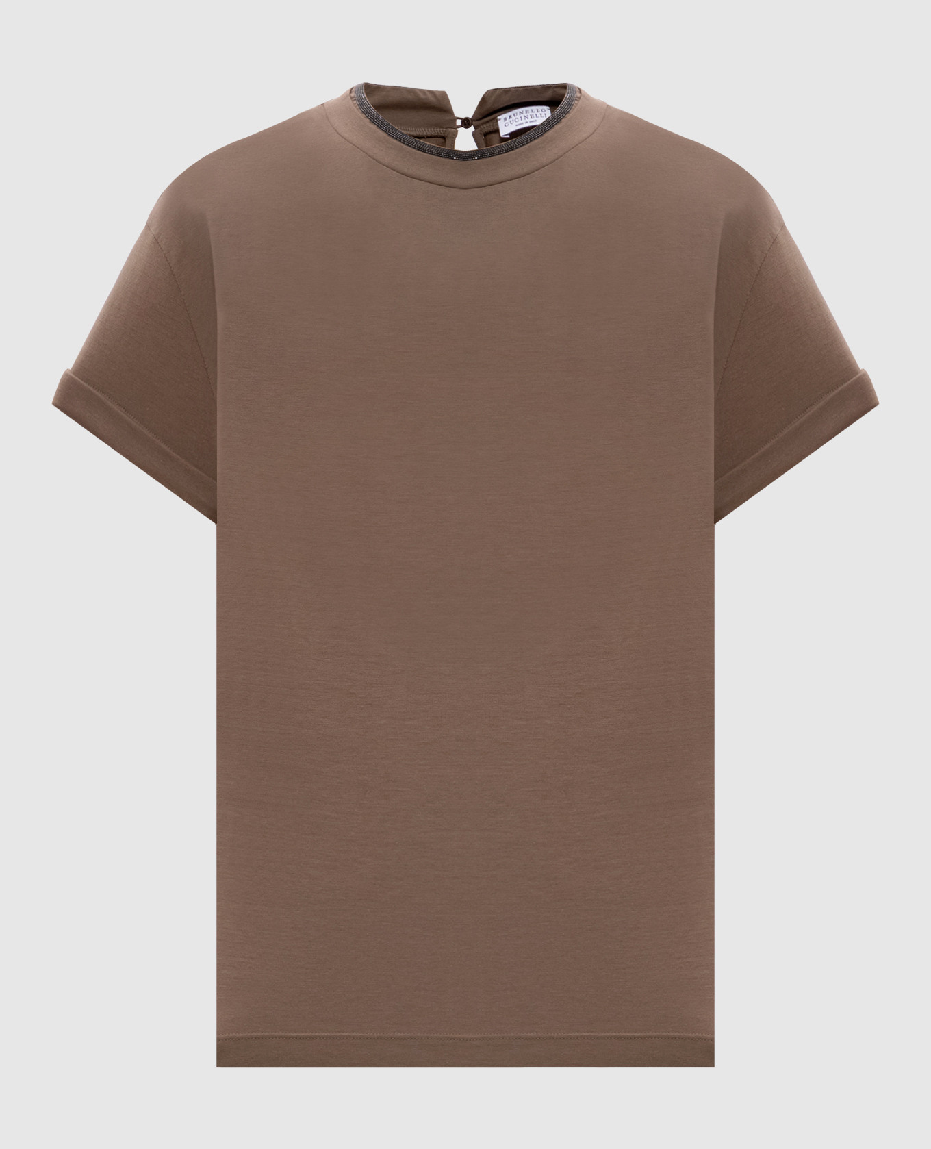 Beige T-shirt with monil chain
