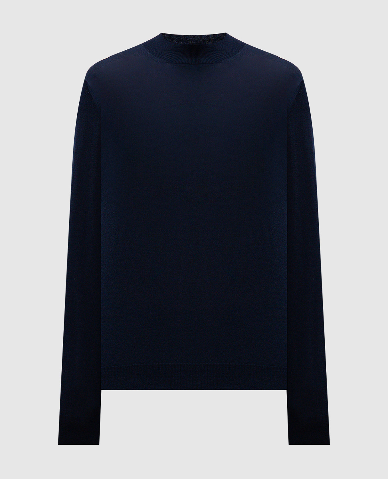 

Blue wool jumper with metallic logo Enrico Mandelli