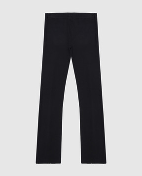 Off-White Children's black ribbed flared pants with logo OGCA009S25JER001