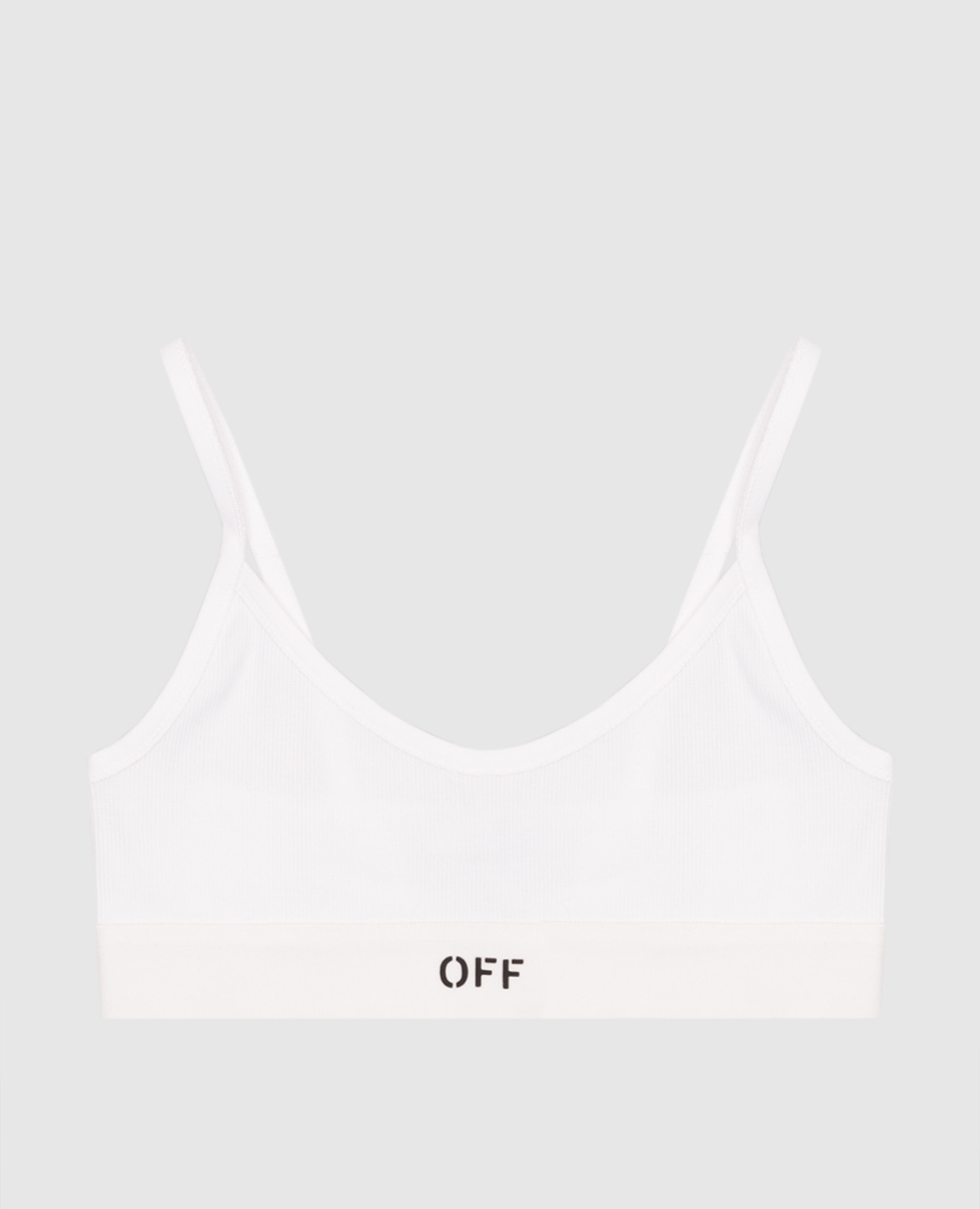 

White ribbed bralette with logo Off-White