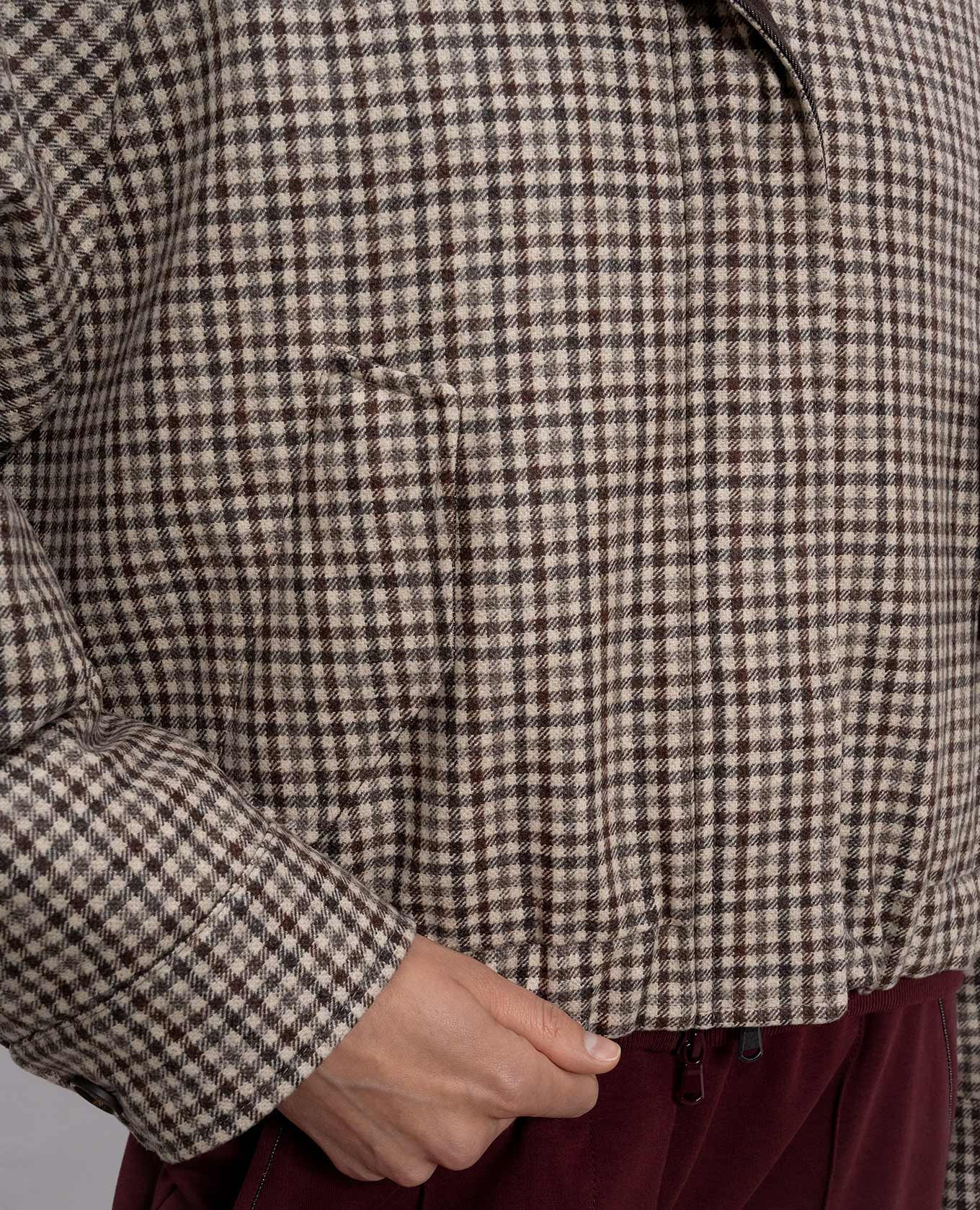 

Beige checked wool jacket Brunello Cucinelli