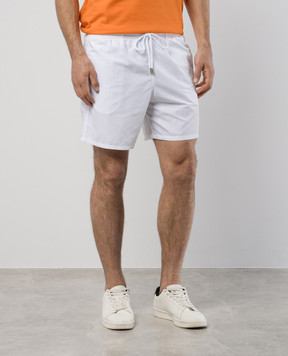 Vilebrequin Moorea white logo patch swim shorts MOOC4A00