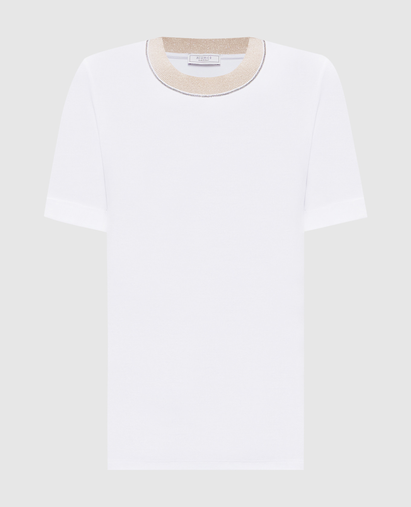 White T-shirt with lurex Peserico