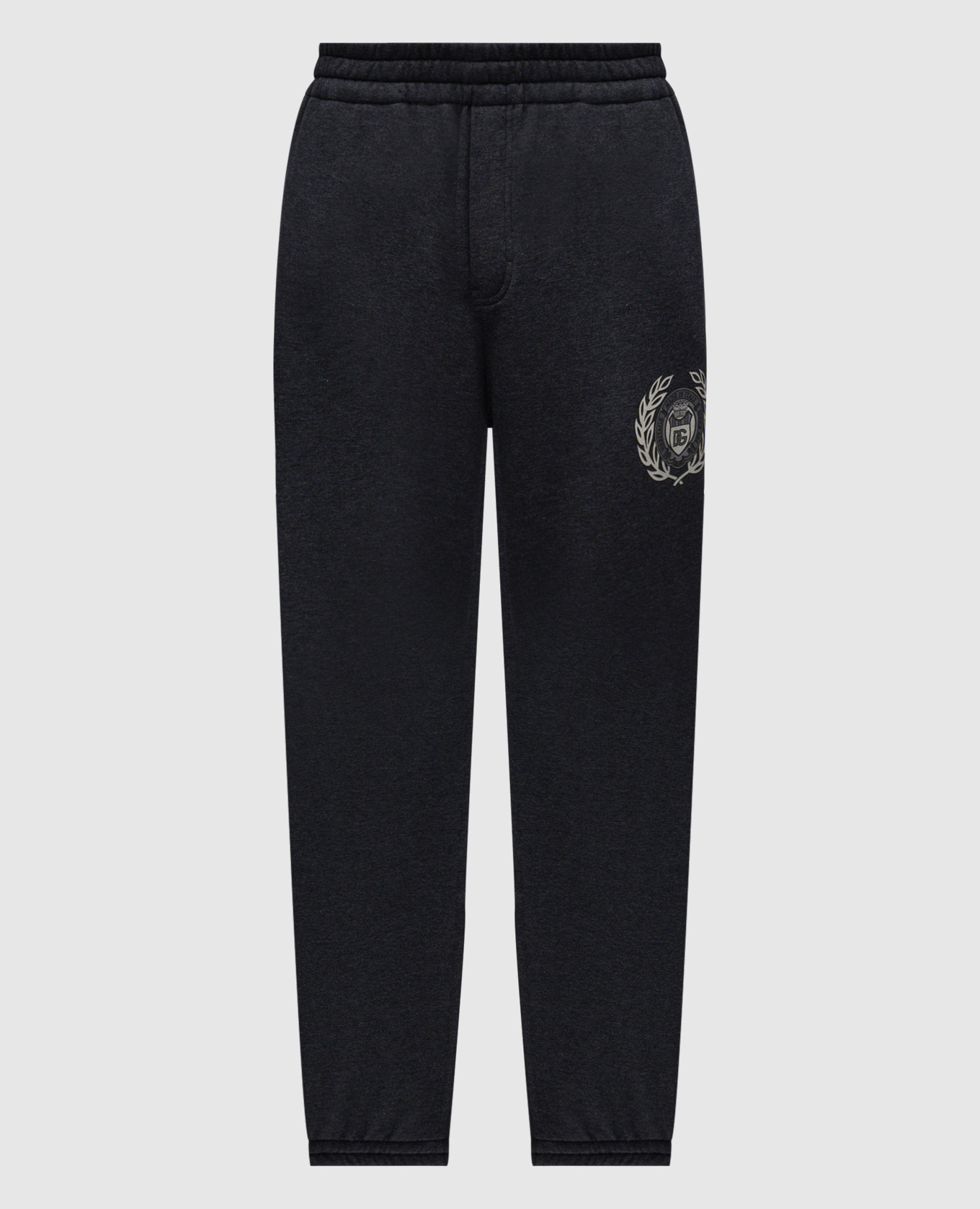 Grey joggers with monogram logo print Dolce&Gabbana
