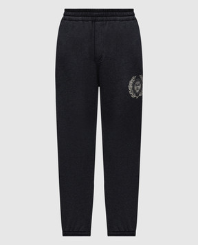 Dolce&Gabbana Grey joggers with monogram logo print GP0M3TG7O3W