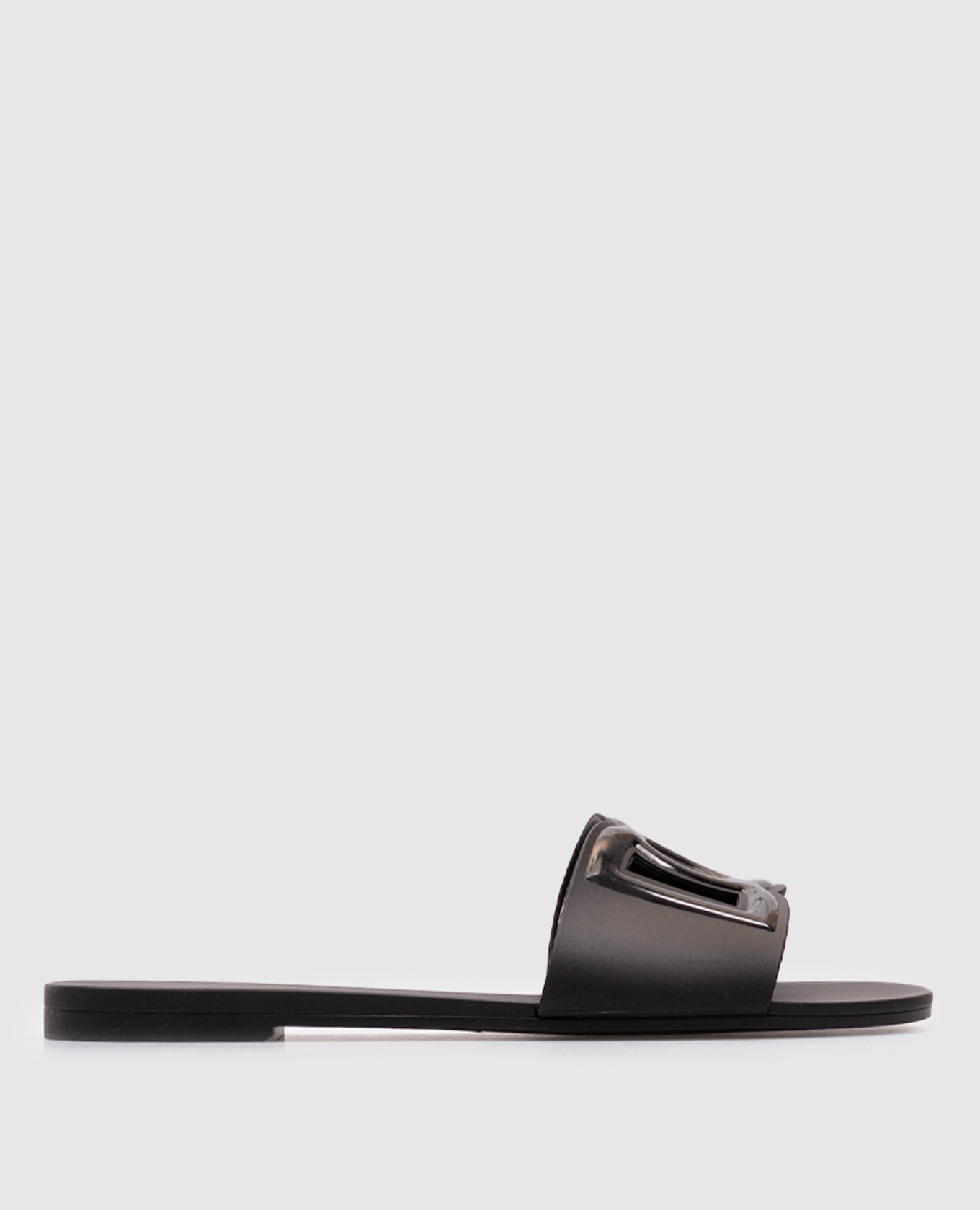

Black rubber flip-flops with logo Dolce&Gabbana