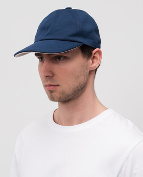 CAPOBIANCO Blue cap with logo 16MC3TS00