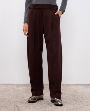 Brunello Cucinelli Burgundy wool pants MA033P9039
