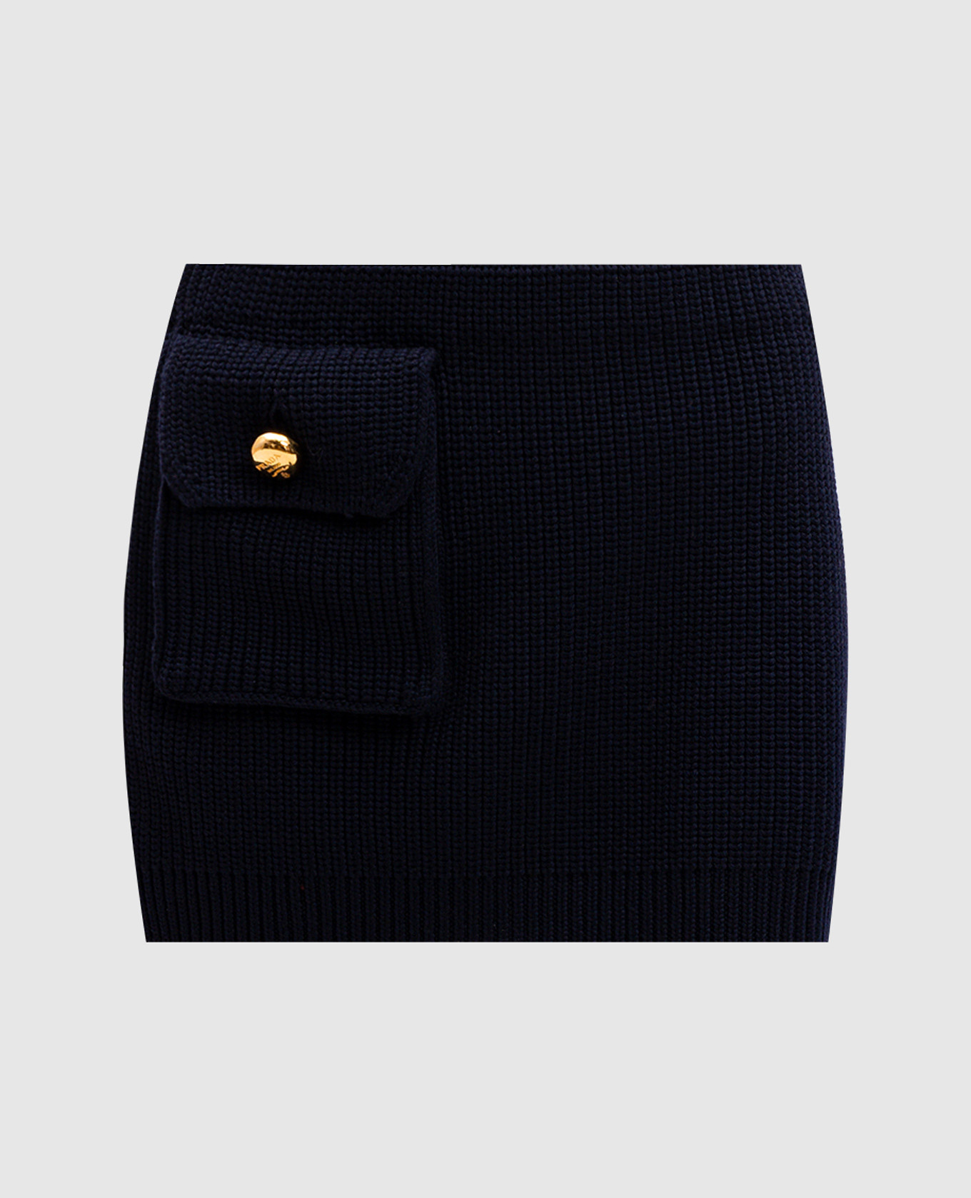 

Blue wool mini skirt Prada, Синий