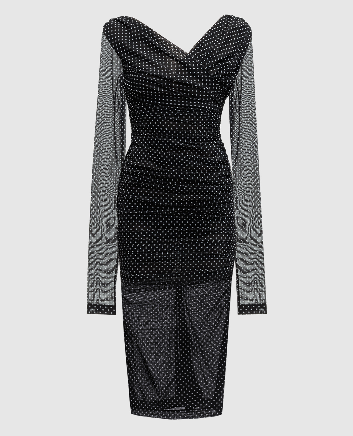 

Black dress with draping in peas Dolce&Gabbana