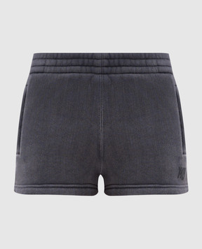 Alexander Wang Grey shorts with logo print 4CC3244404