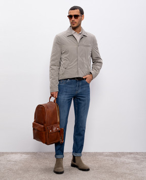Brunello Cucinelli Blue jeans with a worn effect ME645D3210