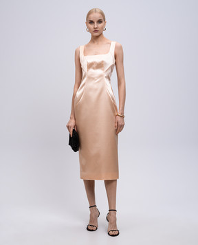 Dolce&Gabbana Beige sheath dress F6TTYTFURAD