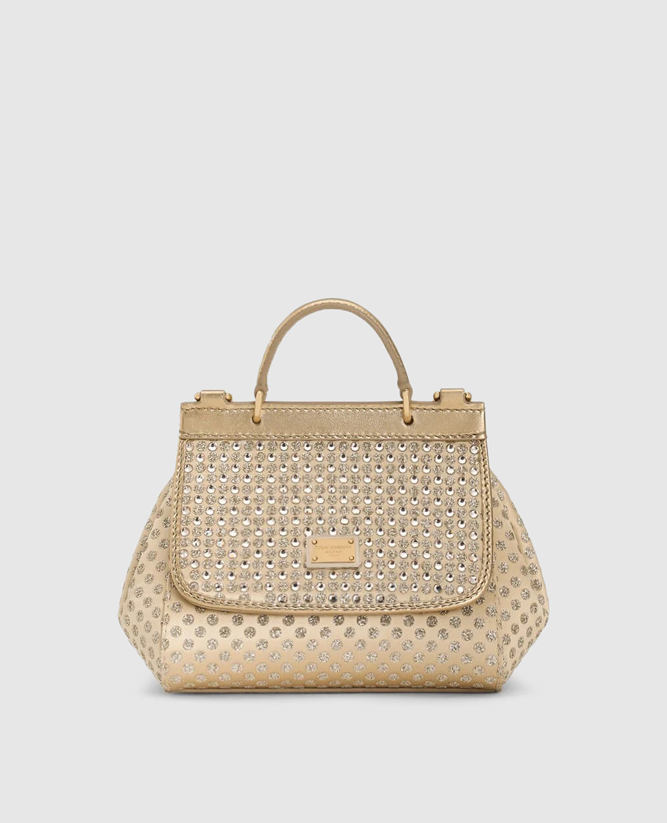 

Children's golden Sicily cross-body bag with crystals and glitter Dolce&Gabbana