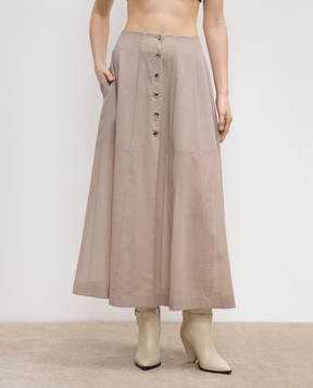 Philosophy di Lorenzo Serafini Beige skirt with wool A01062125