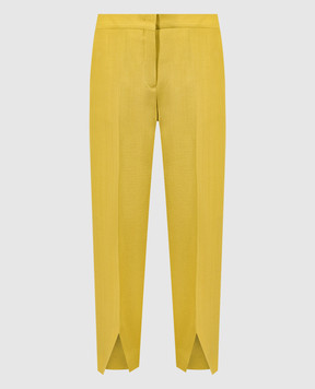 Jil Sander Yellow pants with linen J01KA0146J65005