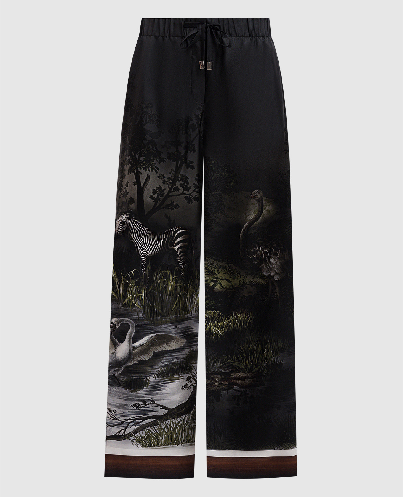 

Smoke gray silk trousers The Attico, Grey