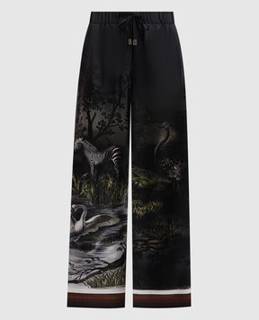 The Attico Smoke gray silk trousers 250WCP00258SSS015PR