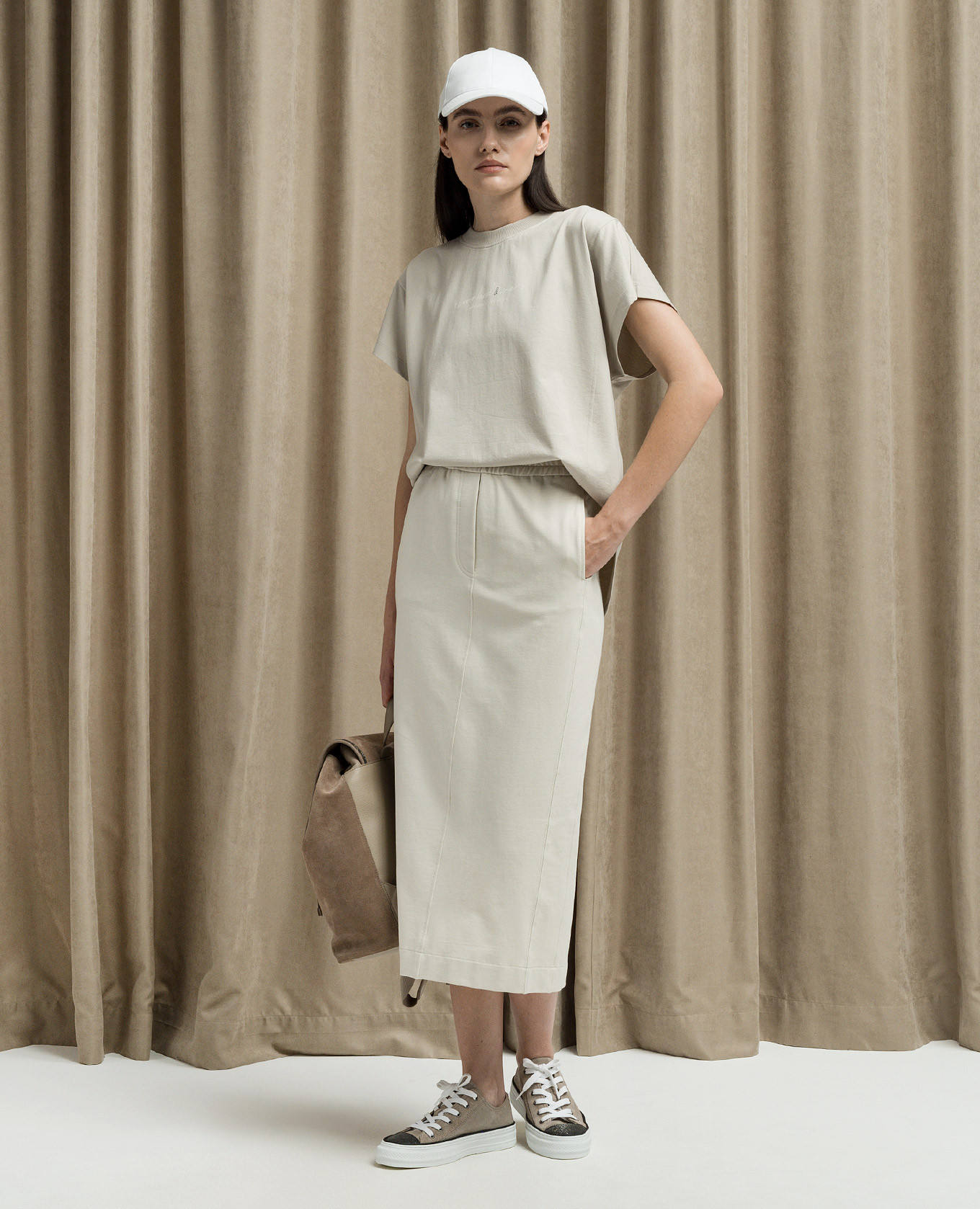 Beige skirt Brunello Cucinelli 2