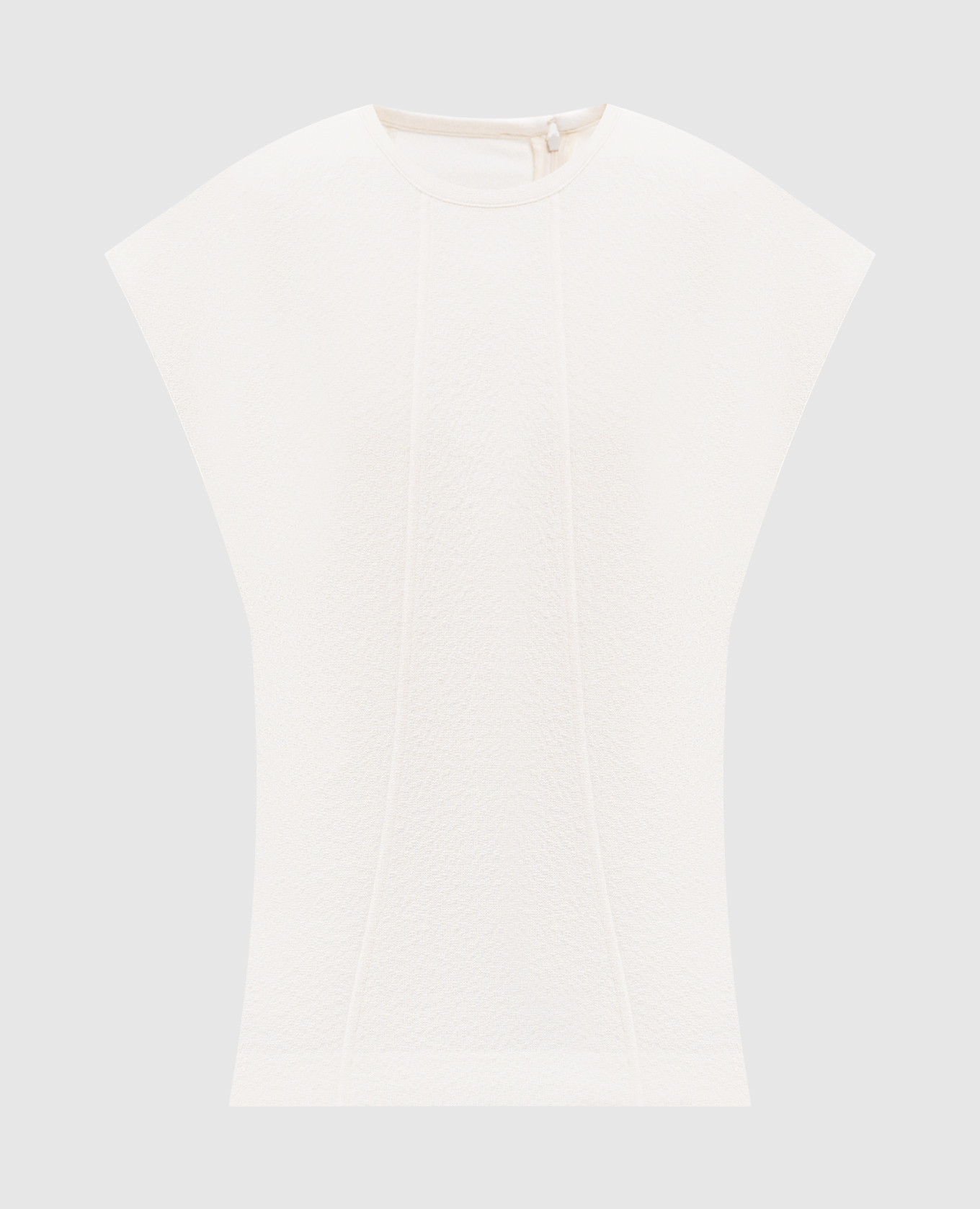 

White top with accent stitching Jil Sander