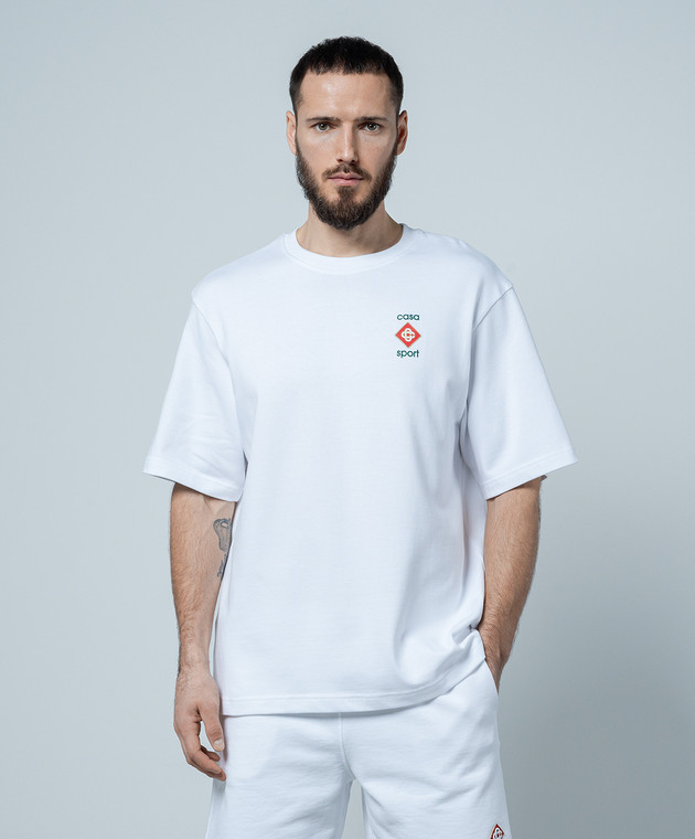 Casablanca - Casa Sport white t-shirt with logo print MS24JTS02701