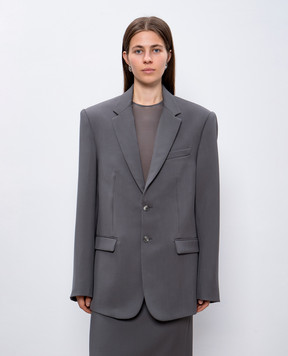 WARDROBE.NYC Gray woolen jacket W4042PCW