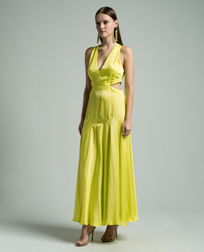 Twinset Green maxi dress with cutouts 241TT2160