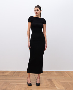 Khaite Basile black dress with slit 9724439