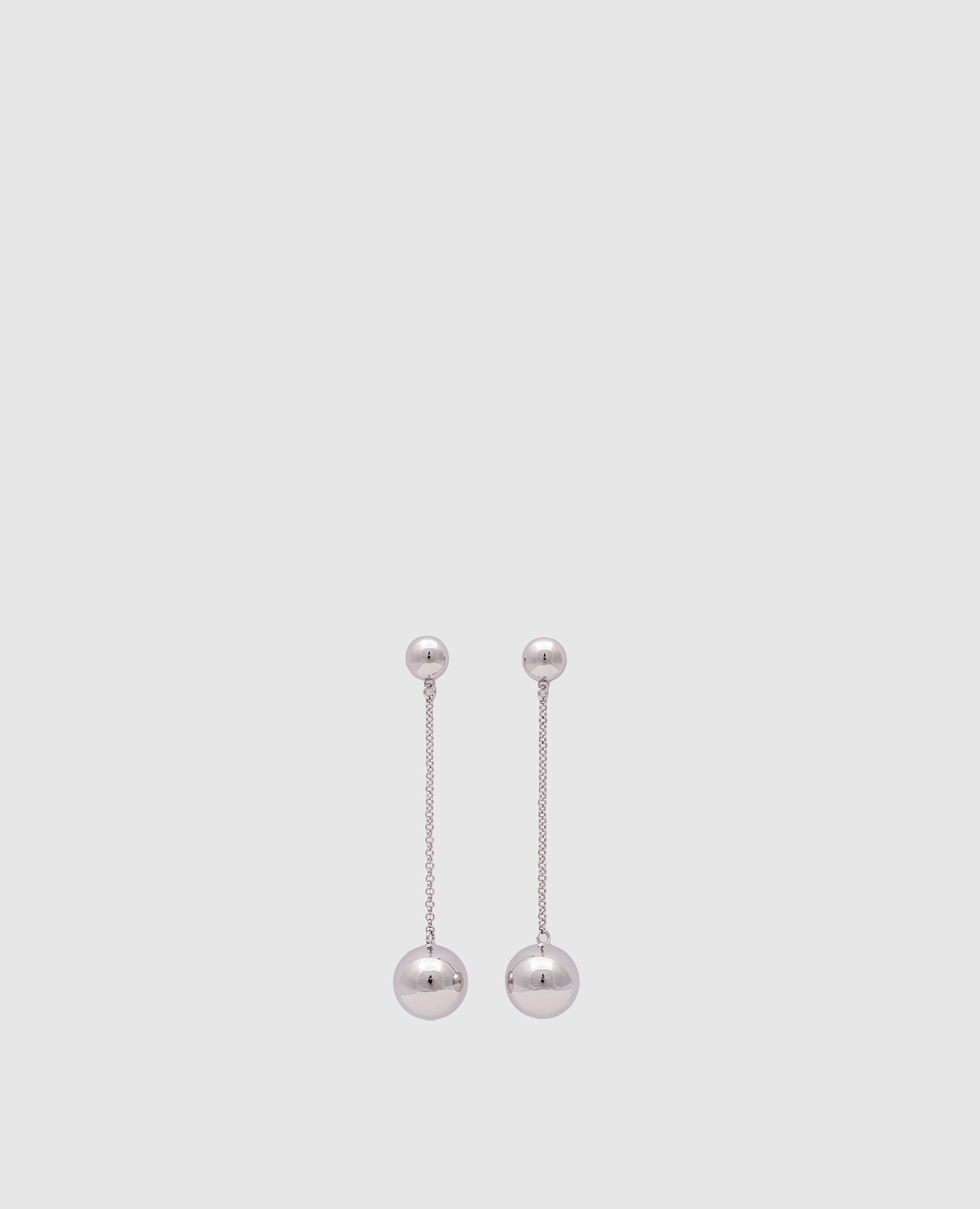 

Silver earrings with spheres on chains Reco, Серебристый