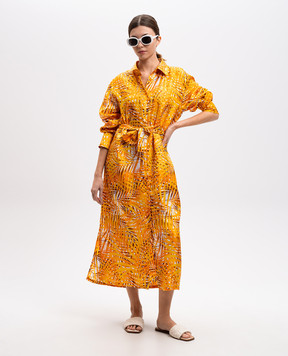 Vilebrequin Orange dress-shirt made of silk LPKBW205