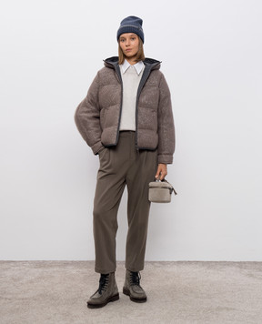 Brunello Cucinelli Brown cashmere down jacket M01ET7728