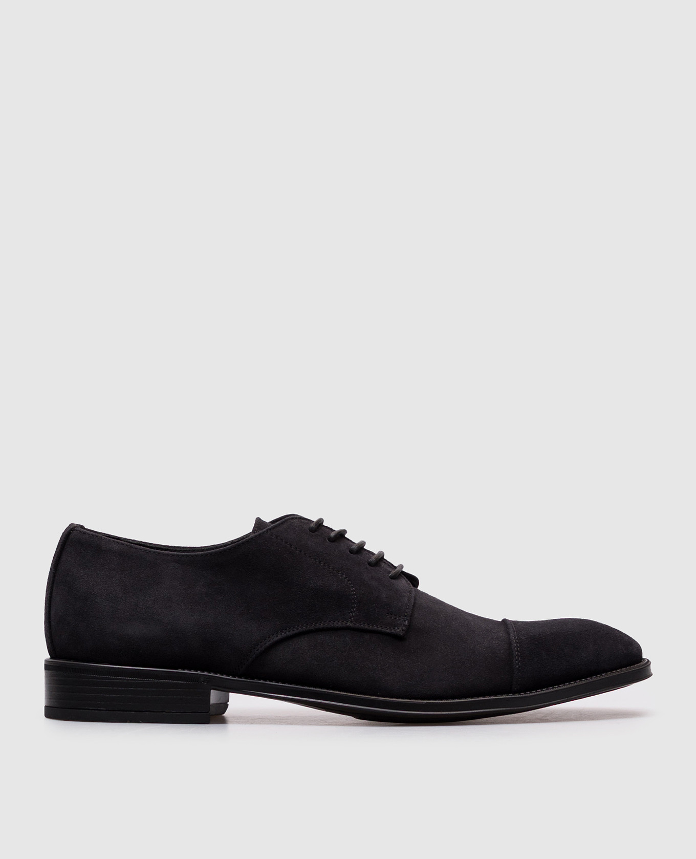 Blue suede derby shoes Canali