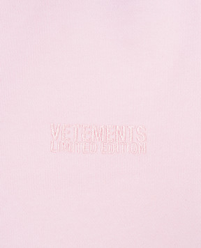 Vetements Children's pink joggers with logo embroidery KA10SP100K