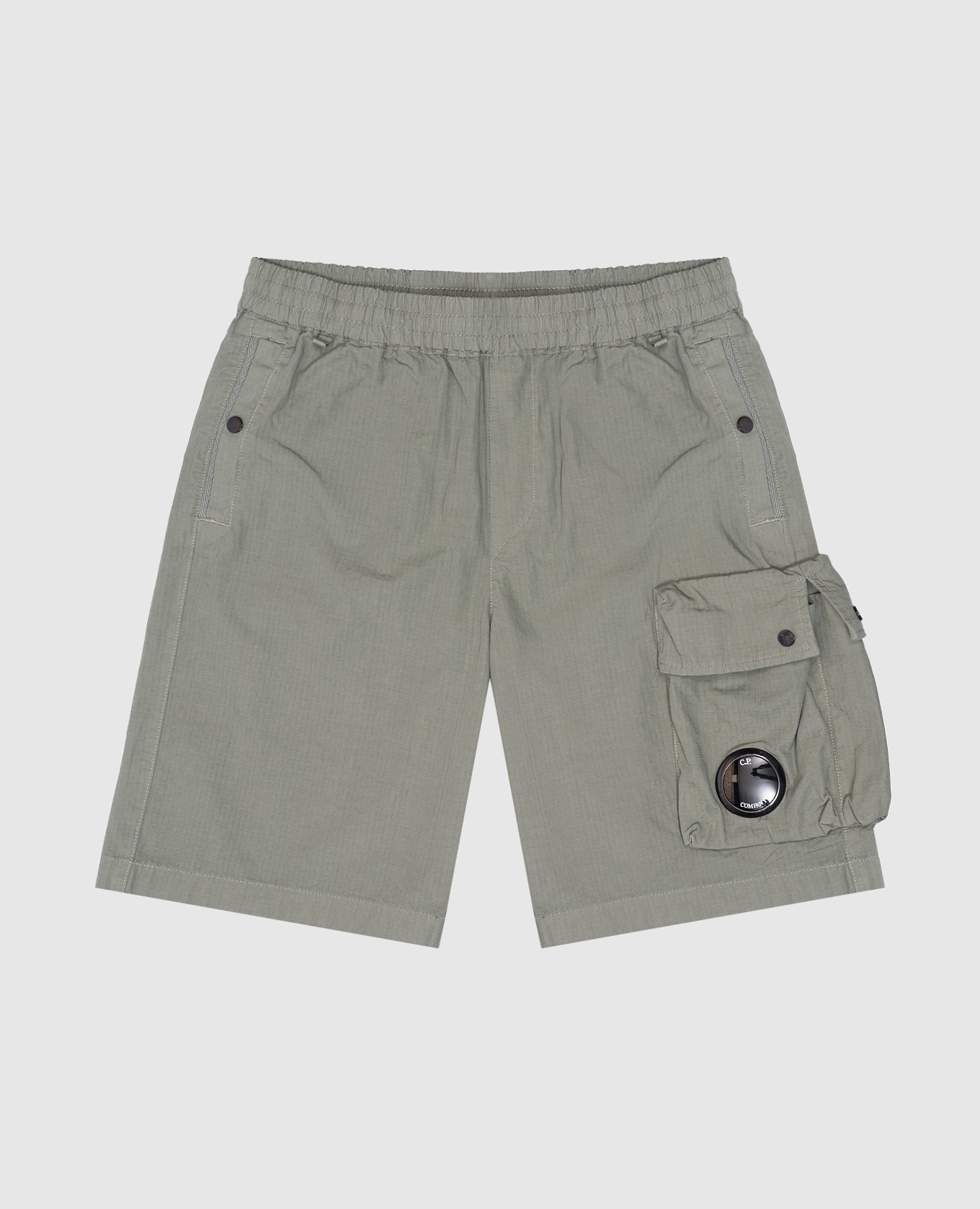 

Children's green shorts with logo patch C.P. Company