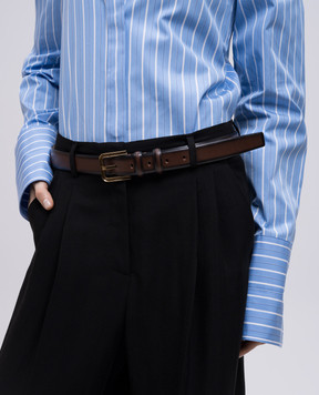 Max Mara Brown leather belt MBELT30