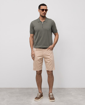 Cashmere&Whiskey Khaki polo shirt MB004Z