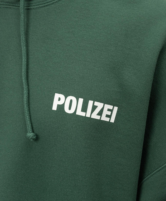 Vetements - Green hoodie with Polizei print UA65HD420G Vetements - Green hoodie with Polizei print UA65HD420G
