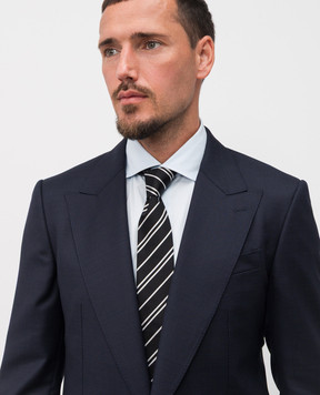 Dolce&Gabbana Black striped silk tie GT149EG0JRY